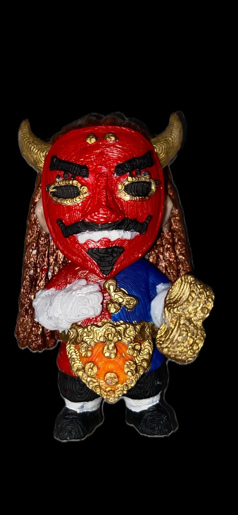 Imán artesanal de Diablos de lata