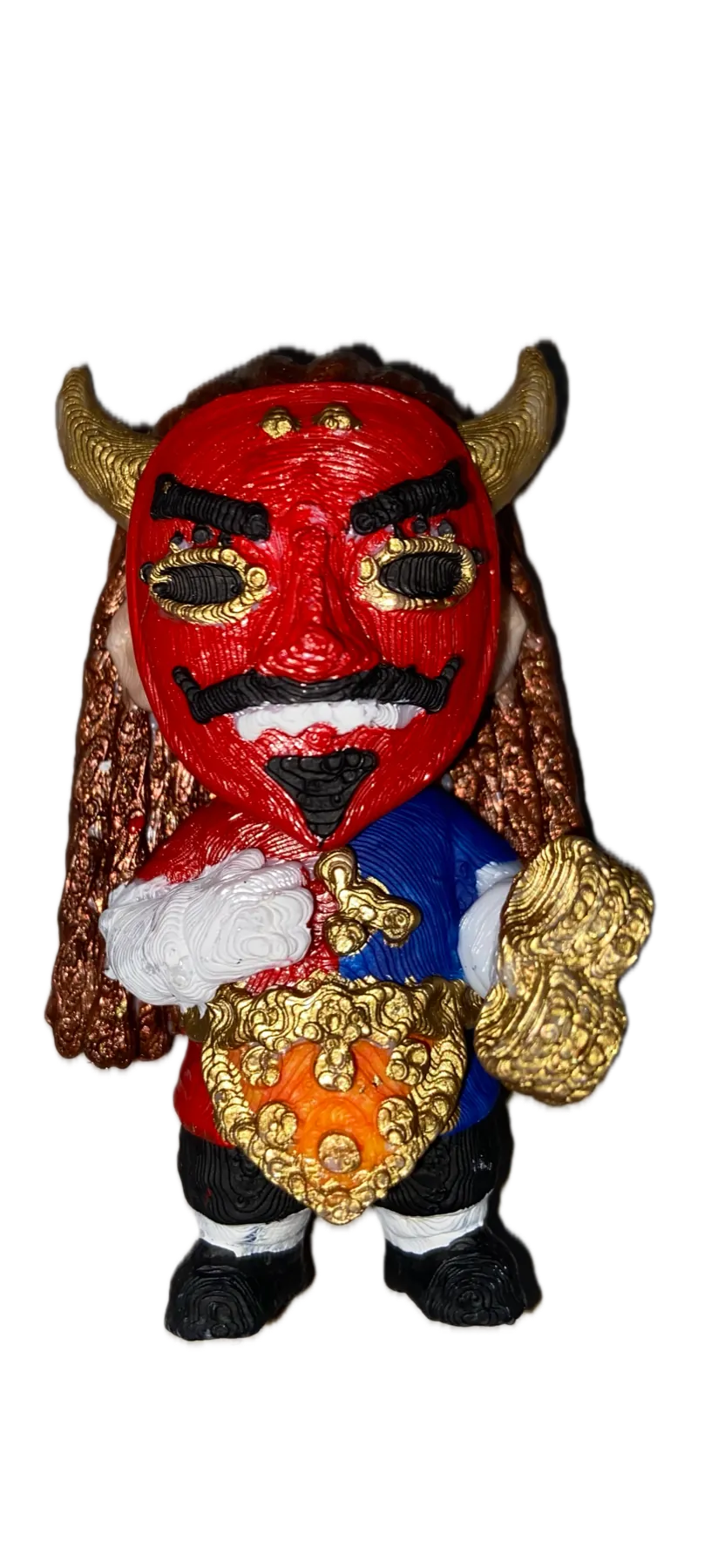 Imán artesanal de Diablos de lata